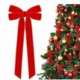 thumbnail image 2 of 20Pcs Velvet Ribbon Bows for Christmas Tree, Vintage Rustic Small Craft Bows Ornaments for Garland Wreath Gift Wrapping Candy Bags Party DIY Decorations (Blue, 5" x 10", Width of 1"), 2 of 8