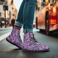 thumbnail image 3 of POLERO Women's Purple Camo Hunting High Tops Tennis Shoes for Ladies PU Leather Non Slip Training Athletic Shoes High Mid Ankle Walking Sneakers Comfort Work Office Hiking Sneaker for Women, 3 of 7