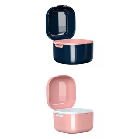 Estuche para dentaduras postizas Colco Caso de dentadura con Canasta Coladora limpieza