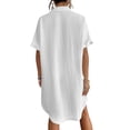 thumbnail image 4 of Shine Up Women Swimsuit Cover-ups Button Down Shirt Dress Summer Tops Bathing Suit Coverup, 4 of 7