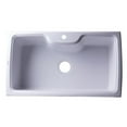 thumbnail image 3 of Pemberly Row White 35" Drop-In Single Bowl Granite Composite Kitchen Sink, 3 of 9