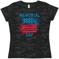 thumbnail image 3 of Inktastic Memorial Day Distressed American Flag with Fireworks Women's T-Shirt, 3 of 5