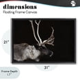 thumbnail image 4 of Stupell Industries Rustic Lodge Dark Reindeer at Night Black Floating Frame Canvas Art, 31 x 21, by Amy Carroll, 4 of 8