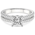 thumbnail image 3 of 2 Carat IGI Certified Princess Shape Lab Grown Diamond Engagement Ring | 14K White Gold | Tosca Secret Halo Double Band Lab Diamond Ring | FG-VS1-VS2 Quality Friendly Diamonds, 3 of 5