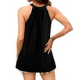 thumbnail image 4 of Womens Shirts Summer Tank Top For Loose Fit High Neck Sleeveless Halter Tops Casual Pleated Eyelet Flowy Shirts Blouse Womens Tops, 4 of 6