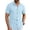 Blue, variant on Mens Button Down Shirts Short Sleeve Lightweight Collared Shirts Casual Loose Fit Shirt Beach Vacation Summer Fashion Shirt Green L