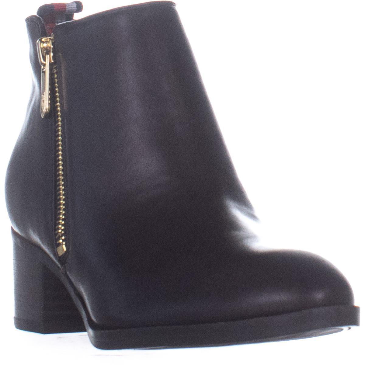 tommy hilfiger brown ankle boots