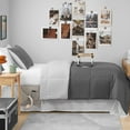 thumbnail image 5 of The Sheet Lab Reversible Box Stitch Comforter Set, 3-Piece Full/Queen – Dark Grey/Light Grey, 5 of 9