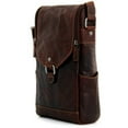 thumbnail image 6 of Jack Georges Voyager Hand-Stained Buffalo Leather Crossbody Messenger and Wine Bag #7513 (Brown), 6 of 7