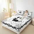 thumbnail image 4 of Feelyou Funny Halloween Ghost Full Size Sheets, Gothic Spider Web Bed Sheets, Teens Boys Girls Kids Sheet Sets, Super Cozy Room Decor, 4 Pieces, 4 of 7