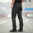 thumbnail image 4 of lcziwo Work Pants for Men Construction Camping Pants with Multi Pockets Water Resistant Rip Stop Outdoor Golf Classic Pants Black M, 4 of 10