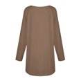 thumbnail image 5 of Womens Blouses and Tops Dressy Women's Casual Round Neck Long Sleeve Color T-Shirt Top Blouse, 5 of 5