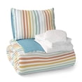thumbnail image 2 of Mainstays Kids Reversible Comforter Set with Sheets, Vintage Stripe, Twin, 5 Pieces, 2 of 10