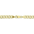 thumbnail image 4 of 10K Yellow Gold 6.5mm Semi-Solid Curb Link Chain 24 IN, 4 of 6
