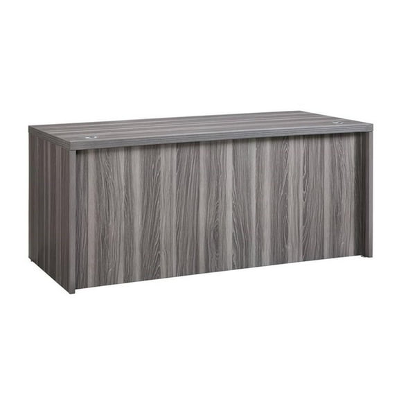 Scranton & Co 72" Rectangular Computer Desk in Gray Steel