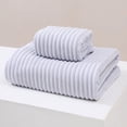 thumbnail image 1 of Nvzi 3 toallas de baño, toalla de mano de algodón suave para el hogar, súper suave, altamente absorbente para ducha, piscina, toalla de mano de 13,78 x 29,53 pulgadas (gris claro), 1 of 5