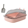 thumbnail image 3 of Stgfyxgs Cat Litter s Toilet Anti Splashing 50x34x18cm Cat Sand Box with High Side Cat Sand Basin Large Bedpan Kitty Litter Pan pink, 3 of 9