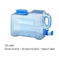 thumbnail image 2 of Yucurem 3.2 Gal Thickened Water Storage Tanks - Large Capacity Water Tank Jug for Outdoor - Transparent Emergency Water Tank (Blue), 2 of 9