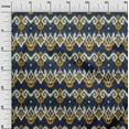 thumbnail image 2 of oneOone Organic Cotton Poplin Twill Fabric Diamond & Swirl Ikat Printed Fabric 1 Yard 42 Inch Wide, 2 of 4