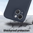 thumbnail image 4 of for iPhone 14 Phone case, Advanced Silicone Phone case, Full Body Anti-Shock Protection, wear-Resistant and Anti-Scratch, a Variety of Fashionable Colors - Midnight Blue, 4 of 9