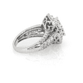 thumbnail image 3 of Art Deco Filigree Halo Pear Shape Anniversary Ring For Women's 1.8 Ct Diamond 14K White Gold Over, 3 of 4