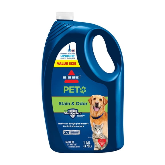 BISSELL Pet Stain & Odor Solution, Fresh Scent, for use in Upright Deep Cleaners on Carpet, Removes Pet Messes and Pet Odors, 99K5S, 1 GAL (3.78L)