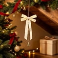 thumbnail image 4 of 2026 Christmas Home Party Decoration Christmas Ornament Bow Knot Hanging Decoration With Golden Bells Vintage Hanging Pendant For Xmas Tree Wall Door Holiday Party Decor, 4 of 6