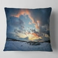 thumbnail image 2 of Designart Dark Winter Sky - Landscape Photography Throw Pillow - 18x18, 2 of 5