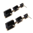 thumbnail image 1 of Pendientes cuadrados geométricos exagerados, colgantes de aleación de moda, accesorios para niñas y mujeres, color negro, 1 of 12