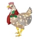 thumbnail image 2 of Pollo Iluminado Acrílico Con Bufanda Adornos Navideños Pollo para Patio Jardín, 2 of 9