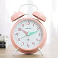 thumbnail image 3 of 4 inches Super Silent Non-Ticking Twin Bell Alarm Clock, Luminous, No Snooze, Battery Operated, Louder Bell for Heavy Sleepers, 3 of 11