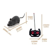 Remote Control Mouse Pet Toy, Realistic RC Rat for Cats to Chase, Interactive with 4 Channels