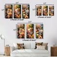 thumbnail image 4 of Designart "Fluffy Cat Sleeping in Sunny Flower Garden II" Animals Cat Framed Wall Art Set Of 3 - Brown Cat Frame Gallery Wall Set For Home Decor, 4 of 6