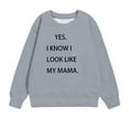 thumbnail image 2 of XXWXYD Girls Graphic Crewneck Sweatshirt Casual Long Sleeve Pullover with Funny Letter Print, Cute Tween Top for School Youth 1-11 Years, 2 of 4