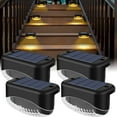 thumbnail image 2 of Relájate y ama la luz solar para vallas de exterior, IP65, resistente al agua, luz solar para escalones, luz cálida, luz decorativa, lámpara de jardín para pasarelas, patios, barandillas, 5 LED, 2 of 8