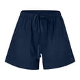 thumbnail image 5 of Shorts for Women 2026 Summer Elastic High Waist Drawstring Relaxed Fit Casual Shorts with Pockets, 5 of 6