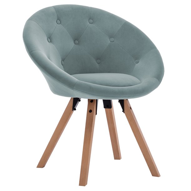 Duhome Modern Velvet Upholstered Desk Chair Accent Chair Makeup Chair Office Chair Without Wheels Mid Mentury Modern Chair Vanity Makeup Stool Robin S Egg Blue Walmart Com Walmart Com