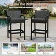 thumbnail image 2 of QinaQin Outdoor Wicker Bar Stools Set of 2, 30" Bar Height Patio Chairs with Thick Cushions, All-Weather Rattan, Backrest & Footrest for Backyard, Pool, Balcony, 2 of 6