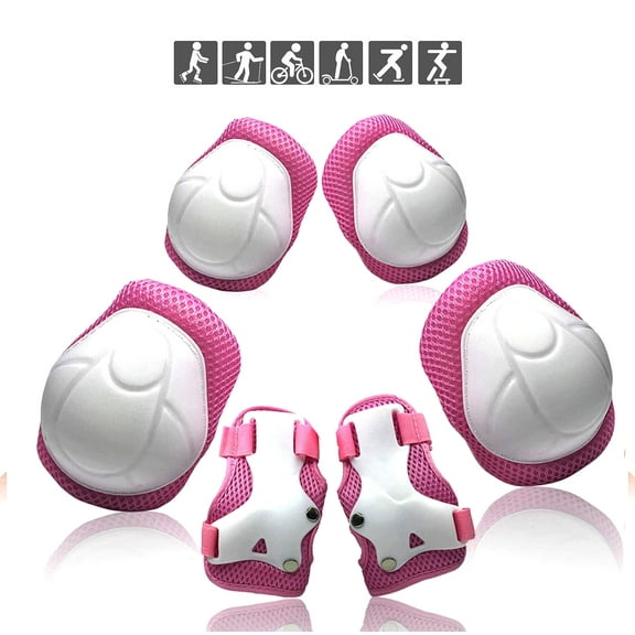 Kids Protective Gear Set - Knee Pads, Elbow Pads & Wrist Guards for Toddlers & Kids 2-8 Years - 3-in-1 Safety Gear for Skating, Cycling, Rollerblading, Scooter, and Outdoor Sports