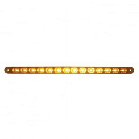 14 LED 12" Turn Signal Light Bar - Amber LED/Amber Lens