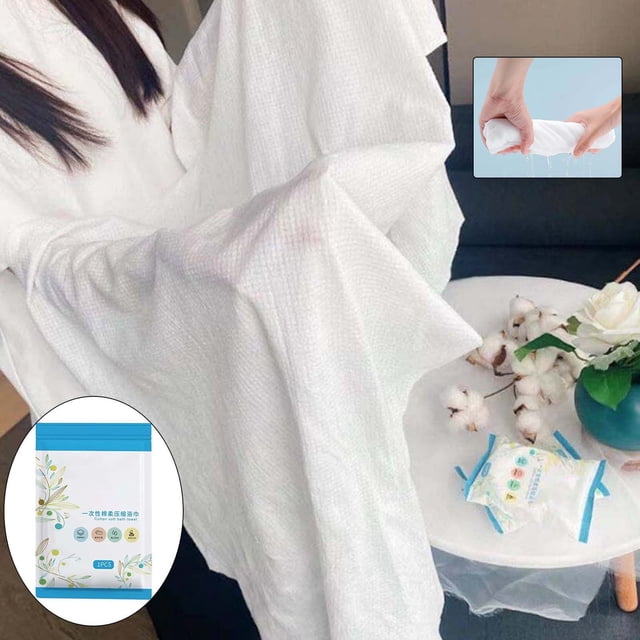 pstuiky Toalla de baño desechable comprimida, toalla facial gruesa, toalla de ducha portátil para viajes y hoteles