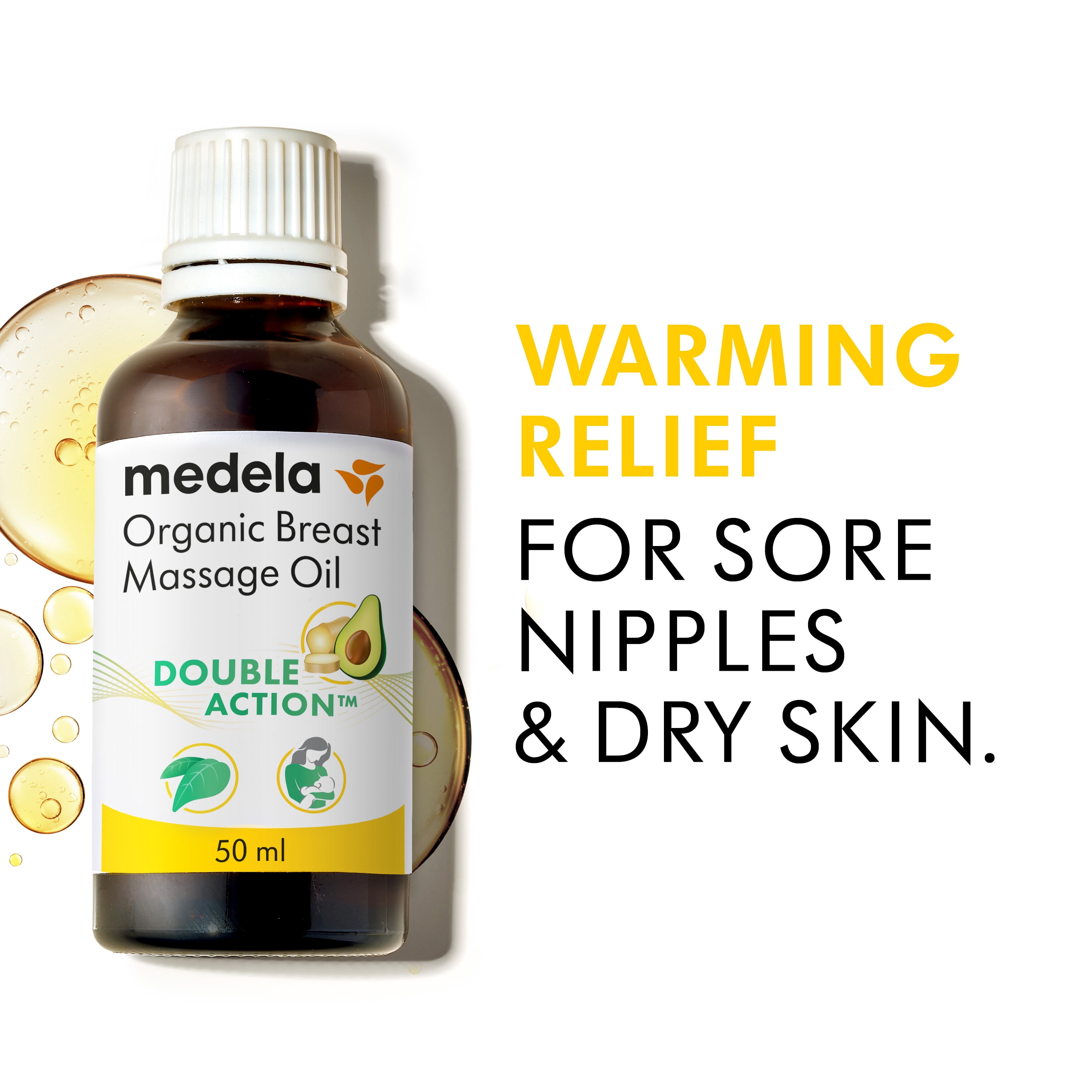 Medela Breast Massage Oil, Organic, Vegan, All Natural, Fragrance Free