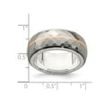 thumbnail image 4 of Mens 10mm Titanium Wedding Band Ring with 14k Rose Strip, 4 of 4