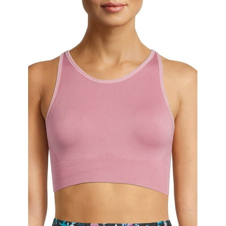 

Avia Women’s Medium Support Seamless High Neck Strappy Back Sports Bra