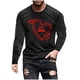 thumbnail image 1 of Blusas y camisas de manga larga con cuello redondo para hombre, blusa informal de manga larga con cuello redondo y estampado., 1 of 4