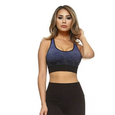 

Women’s Ombre Stripe Sports Bra - ROYAL BLUE L