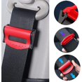thumbnail image 3 of 2 ajustadores de cinturón de seguridad de coche rojo. Clip de cinturón de seguridad de vehículo universal, 3 of 5