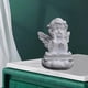 thumbnail image 5 of Bonita figura de ángel hada de resina con oración pacífica, adorno de escritorio Escribiendo la cara, 5 of 9