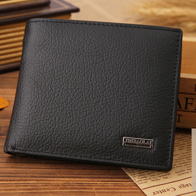 Genuine Leather Luxury Mens Bifold Credit ID Card Wallet Holder Slim Coin Purse