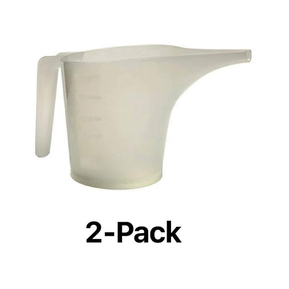 Norpro Translucent White 2-Cup Measuring Funnel Pitcher, Pouring Baking 2-Pack